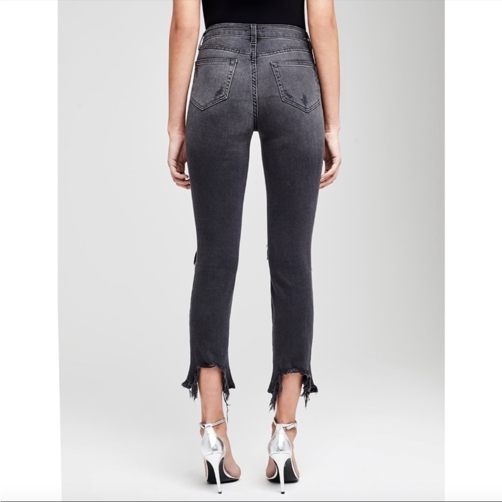 L'AGENCE High Line Skinny High Rise Jeans in Nighttime Destruct Size 26 - Picture 3 of 14